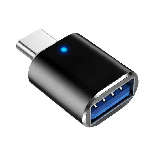 Adaptor USB-C la USB 3.0, cu indicator LED, Negru, YULMI®