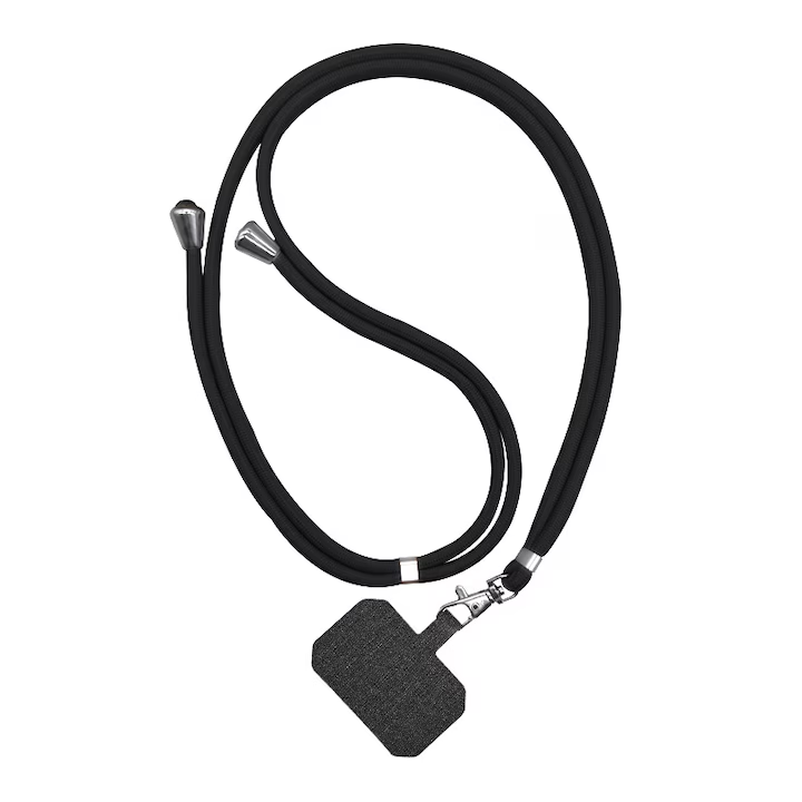 Șnur/curea de umăr, universal, pentru telefon sau tabletă, reglabil, Negru, YULMI®
